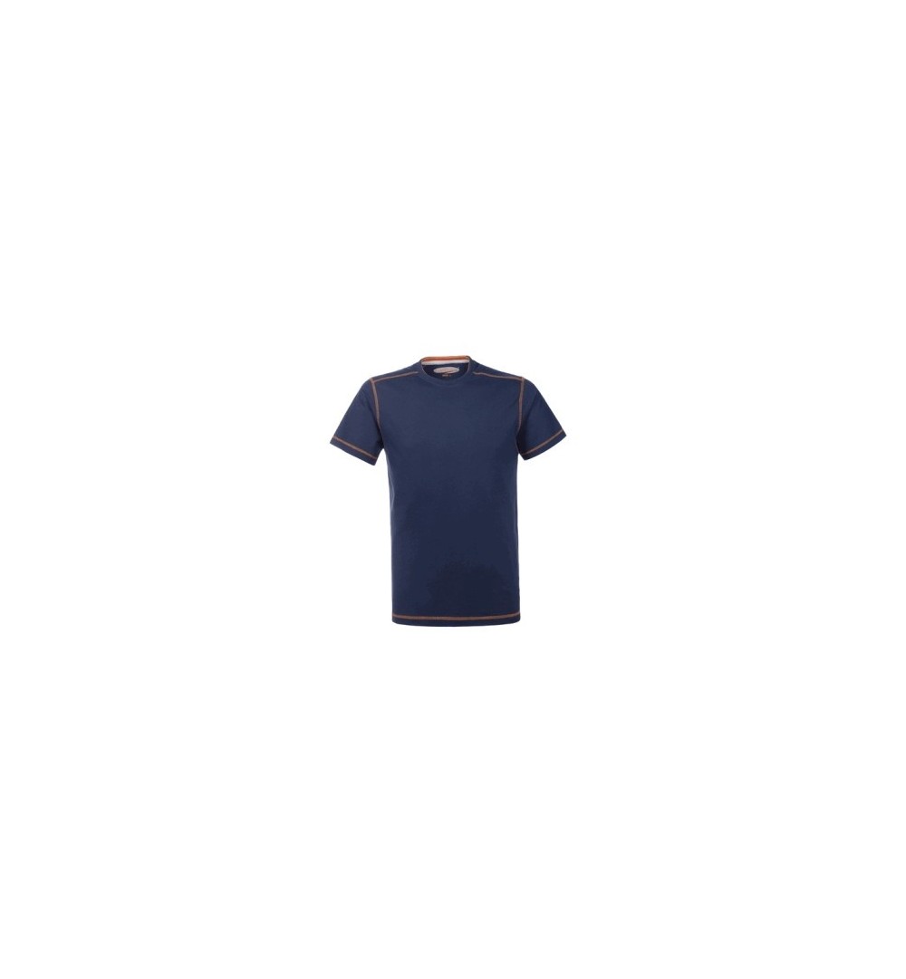Maglia Slim Manica Corta Blu Scuro Girocollo da Uomo T-Shirts Aderente In Cotone