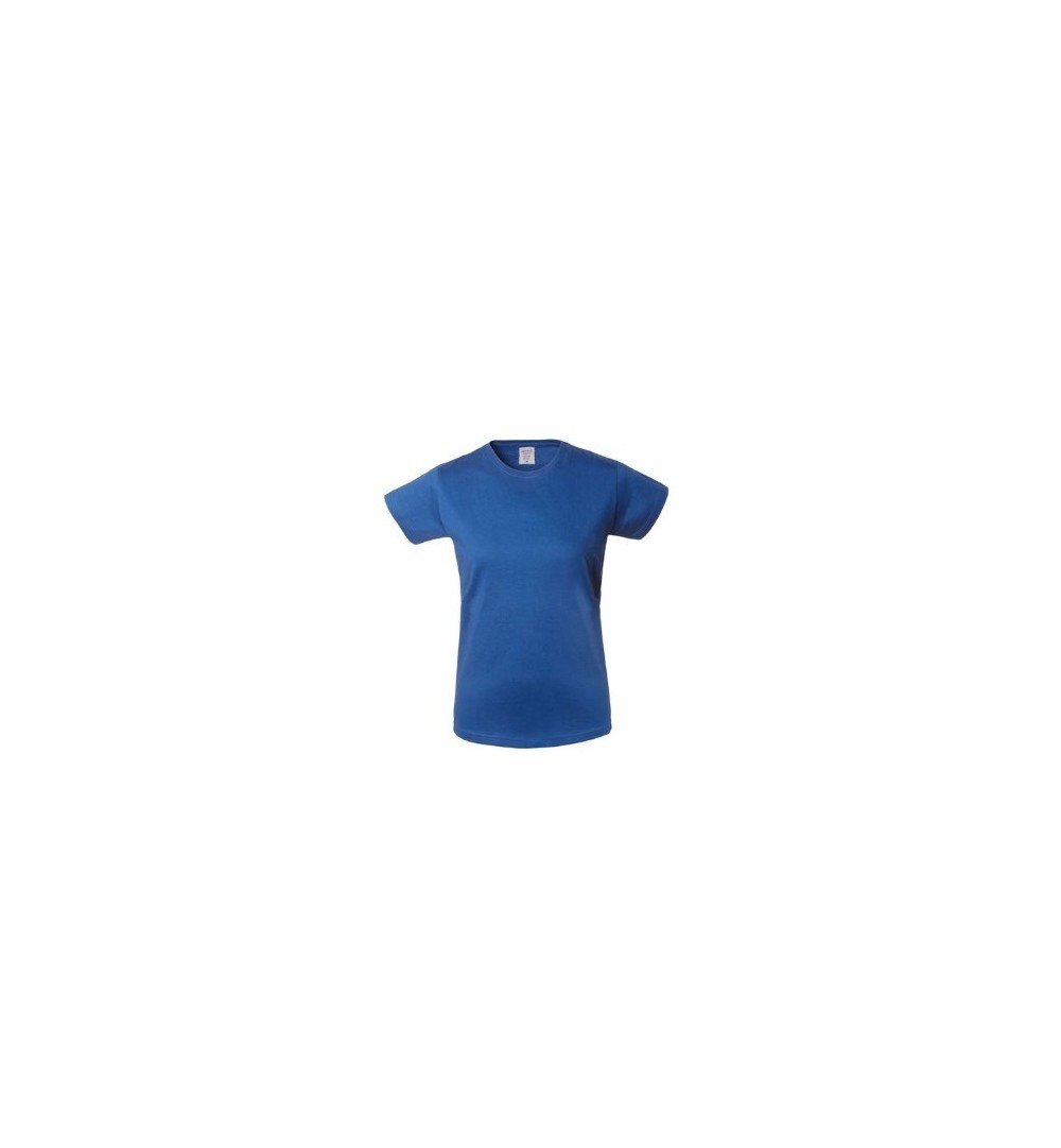 Maglia T-Shirts Donna  Cotone 150 g Manica Corta 5 Pezzi Blu Co