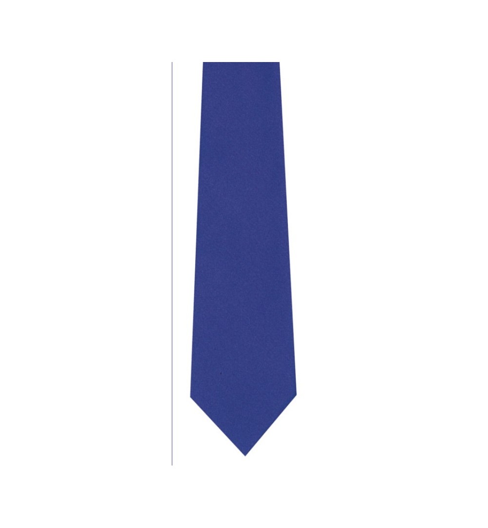 Cravatta Rasata Classica Pala larga Tinta Unita Blu Cina