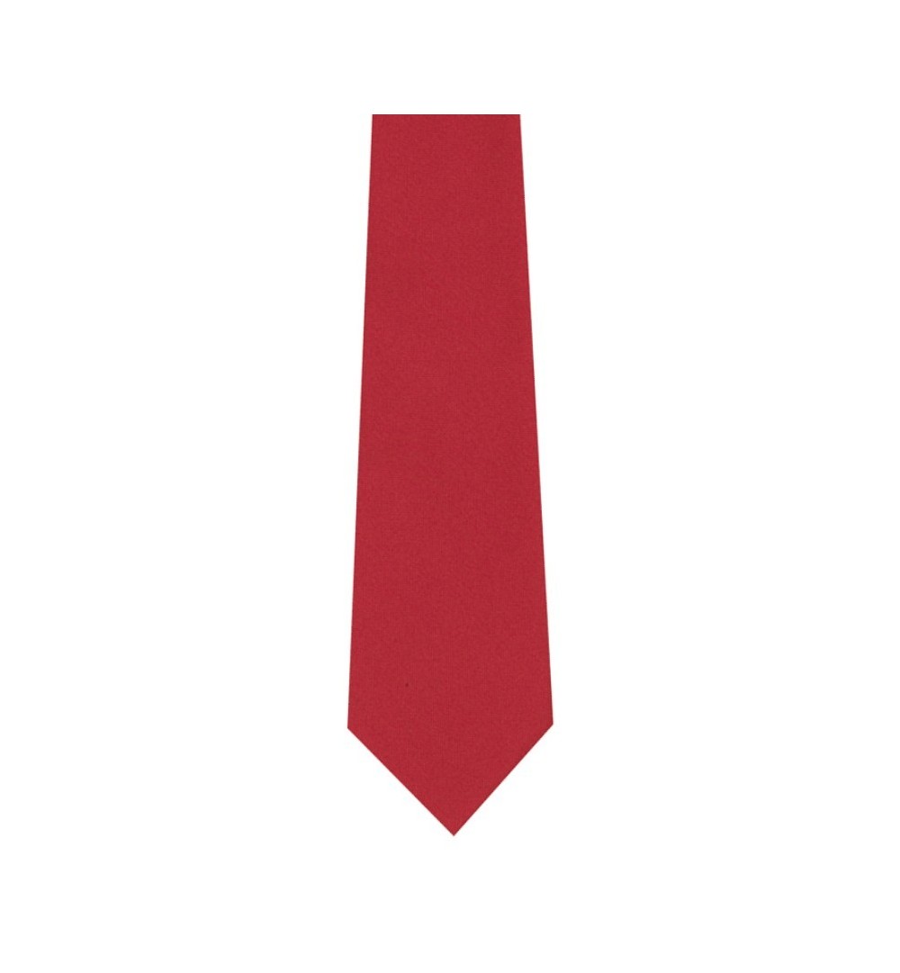 Cravatta Rasata Classica Pala larga Tinta Unita Rosso