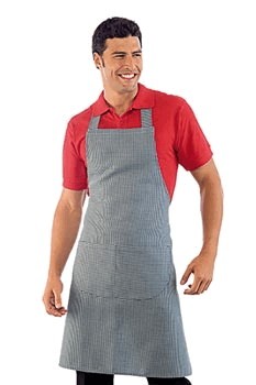 Grembiule con pettorina pied de poule unisex - immagine 2