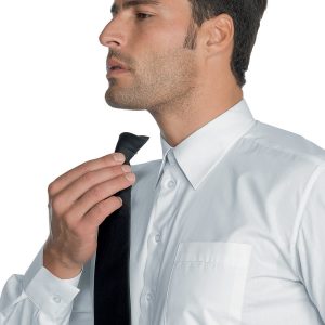 115291 - Cravatta nera con nodo a clip