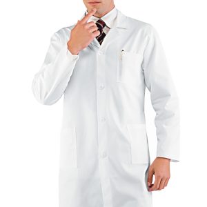 Camice uomo bianco lungo per medico, farmacista