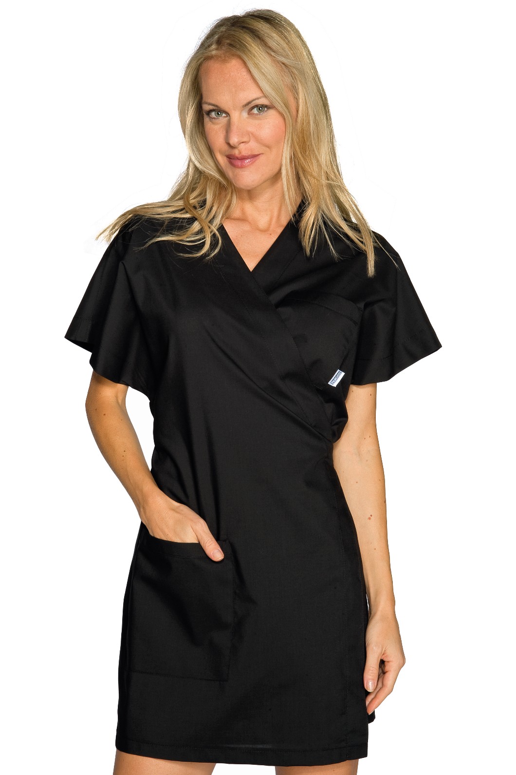 Kimono nero da donna per centri estetici, spa