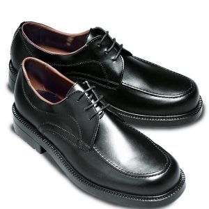 Scarpa nera elegante con lacci per sala, scuole alberghi, autisti