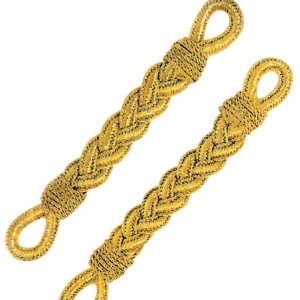 123100 - Coppia trecce dorate