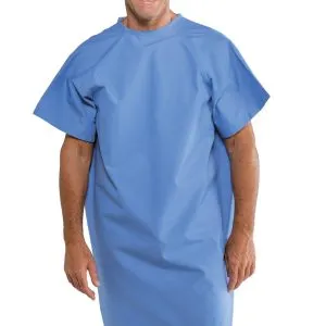 Camice azzurro paziente