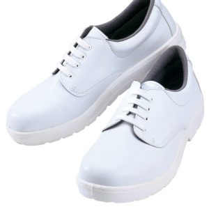 Scarpa bianca con lacci. Antiscivolo, antistatico, antiolio, antiacido, puntale in acciaio marcatura CE EN 345-1 S1