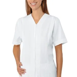 VICTORIA - Casacca da donna bianca in piquet