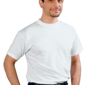 T-shirt a girocollo bianca o nera in cotone