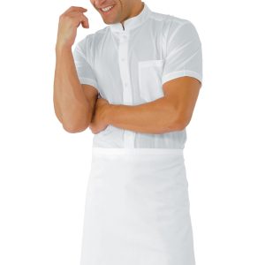Grembiule bianco a vita senza tasche cm. 70 x 60 in Cotone