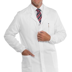 Camice medico media lunghezza con bottoni automatici leggero gr. 150