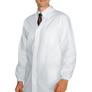 Camice medicale slim in cotone da uomo con tasca interna