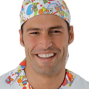 Bandanabianca con pagliacci per medicale