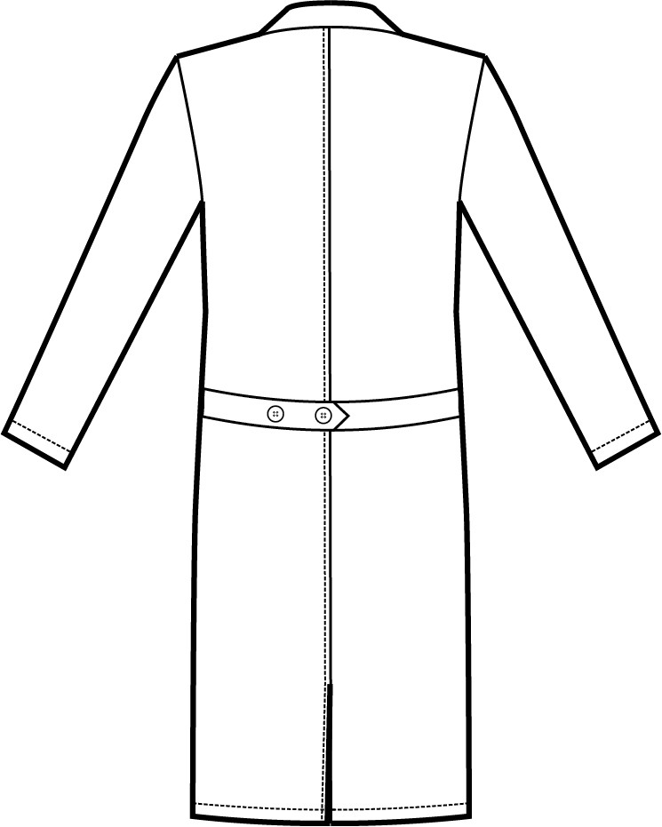 Camice uomo bianco professionale per medico o farmacista doppio petto - immagine 17