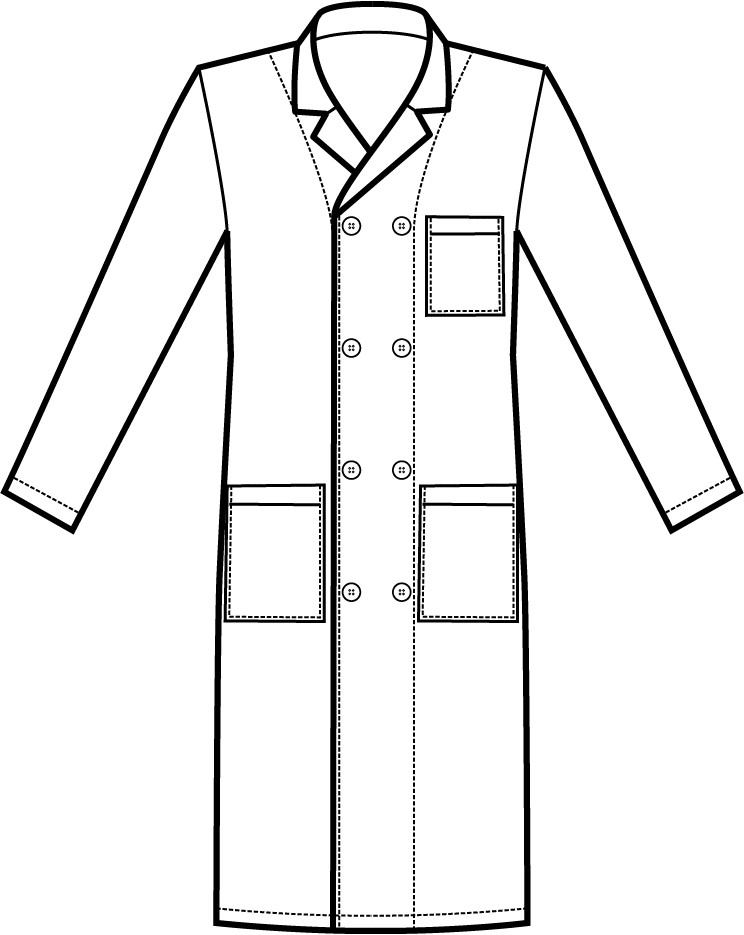 Camice uomo bianco professionale per medico o farmacista doppio petto - immagine 18