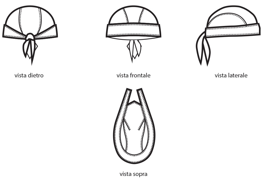 Bandanabianca con pagliacci per medicale - immagine 2