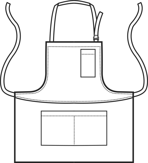 PICCADILLY - Grembiule nero in tessuto antimacchia per parrucchiere - immagine 2