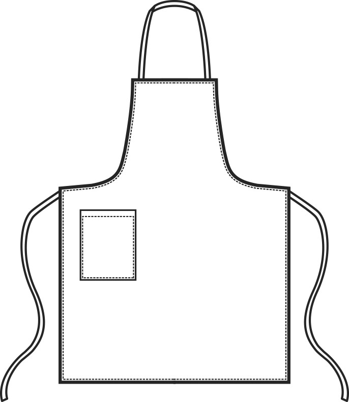 Grembiule bianco con pettorina per cucina bianco - immagine 2