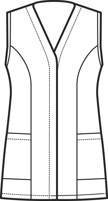 BAHIA - Casacca smanicata nera da donna per estetica, spa, parrucchiere - immagine 6