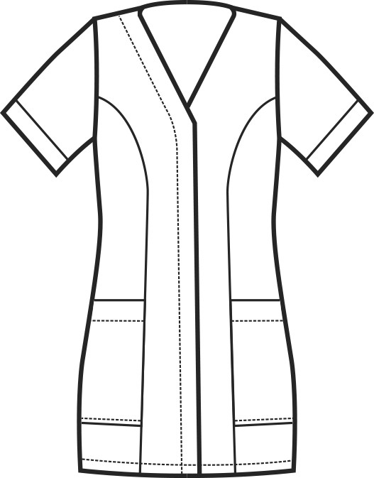 Casacca bianca da donna in cotone per uso medicale - immagine 6