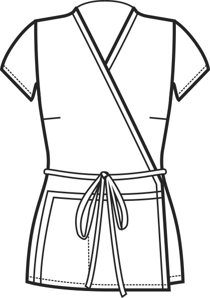 TONGA - Kimono bianco da donna in tessuto antimacchia per estetista, spa - immagine 5