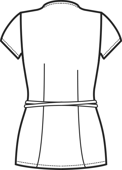 TONGA - Kimono bianco da donna in tessuto antimacchia per estetista, spa - immagine 6