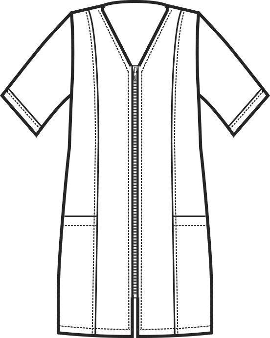 VICTORIA - Casacca da donna bianca in piquet con cerniera gr. 135 - immagine 12