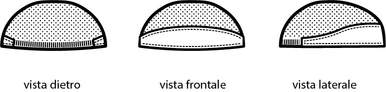 Cappellino, cuffia bianco con rete e frontalino per alimentare - immagine 2