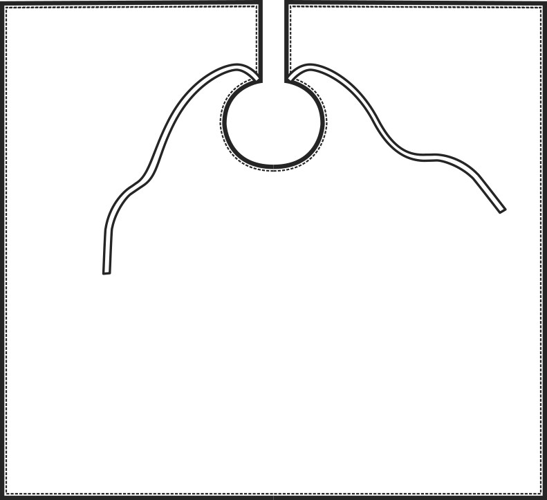 Mantellina per parucchiere nero, tessuto antimacchia Super Dry - immagine 2