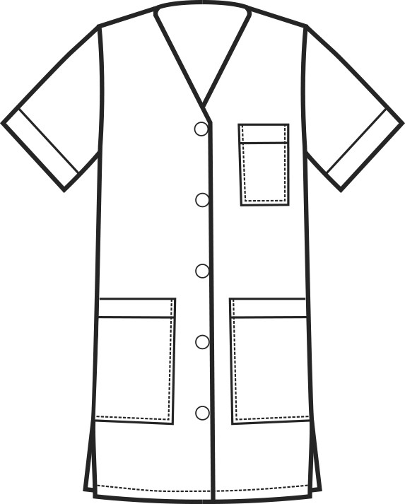 DACCA - Casacca donna bicolore disponibile in più varianti per impresa pulizie e alimentari - immagine 7