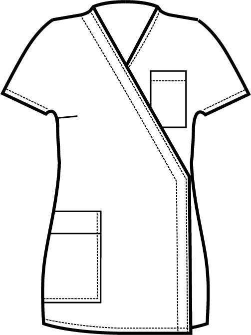 Kimono nero da donna per centri estetici, spa - immagine 5