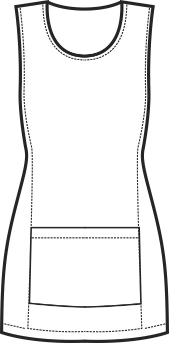 PAPEETE - Casacca/grembiule nero smanicato per parrucchiera,estetista in tessuto antimacchia - immagine 2