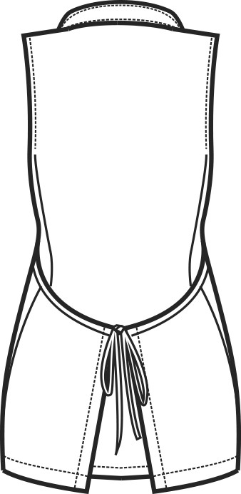 TRINIDAD - Vestitino da donna a poncho per parrucchiera/estetista con colletto, tessuto antimacchia - immagine 4