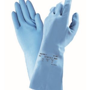 ALPHATEC 37-520 - Guanto in nitrile, fodera in cotone, spessore 0,35 mm, lunghezza mm 345 da 12 paia