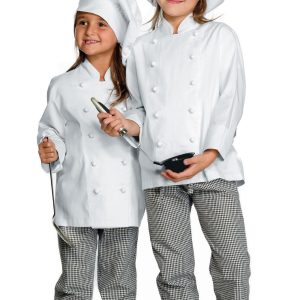 Pantaloni Cuoco Per Bambini Cotone Pied De Poule Baby Chef ESAURITO
