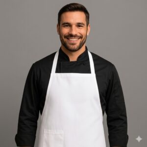 grembiule con pettorina per cucina