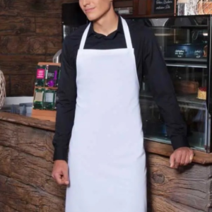 MASSAUA - Parananza, grembiule bianco in cotone senza tasche