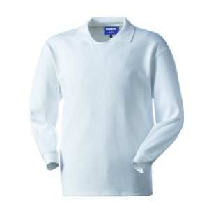 OTTAWA - Felpa bianca chiusa con colletto a polo