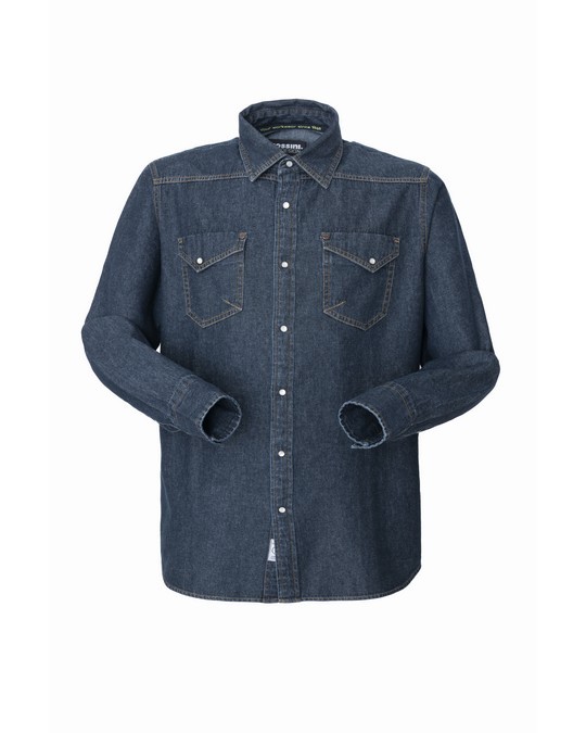 JEZZ - Camicia Jeans in denim manica lunga - immagine 2