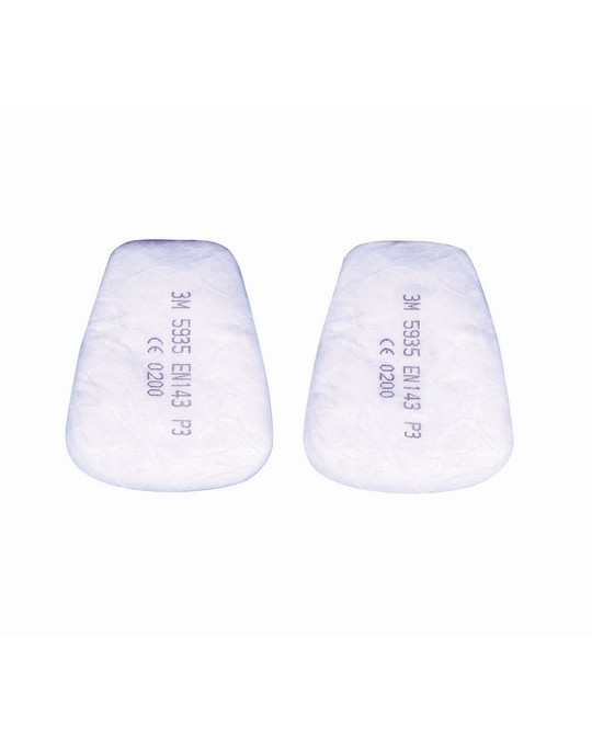 5935 - Filtri di Ricambio Per Polveri FFP3 3M respiratori serie 6000 utilizzando la ghiera R653. 2Pz.