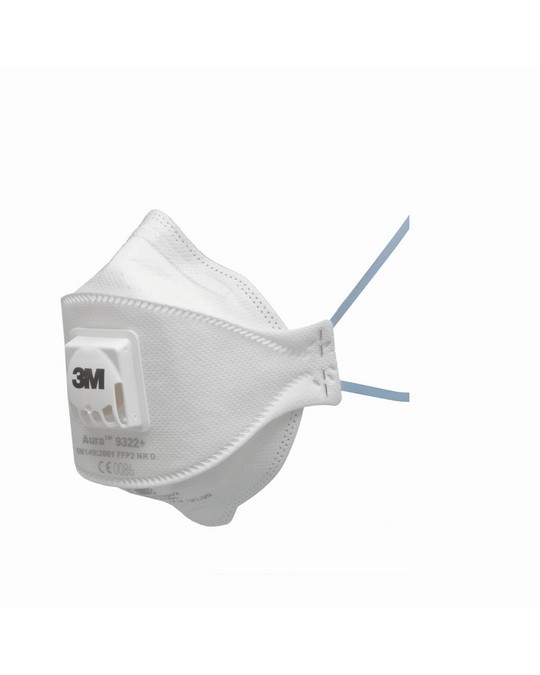 AURA 9322+ - Mascherina 3M FFP2 con valvola conf. da 10 Pz CE EN 149:2001 + A1:2009 FFP2 NR D