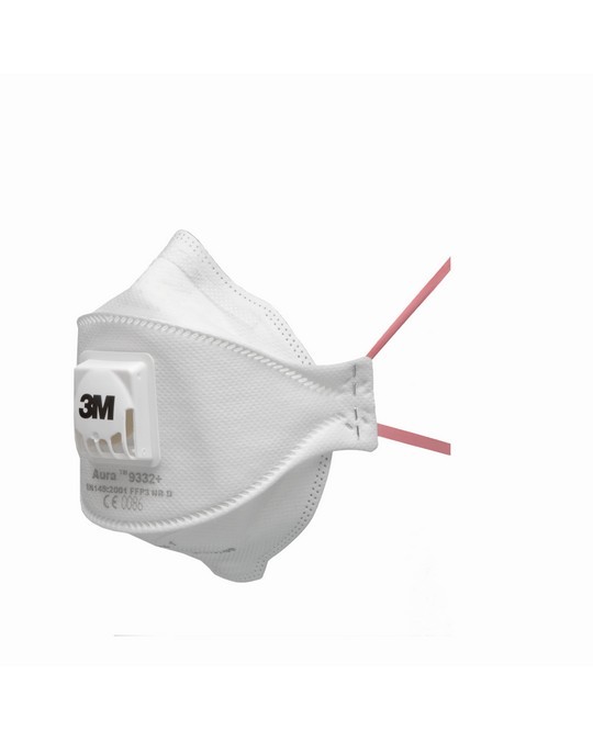 AURA 9332+ - Mascherina 3M FFP3 con valvola conf. da 10 Pz. CE EN 149:2001 + A1:2009 FFP3 NR D
