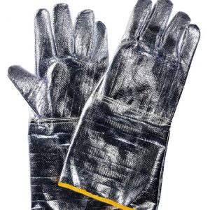 FR107 - Guanti in fibra aramadica alluminizzata cm. 38