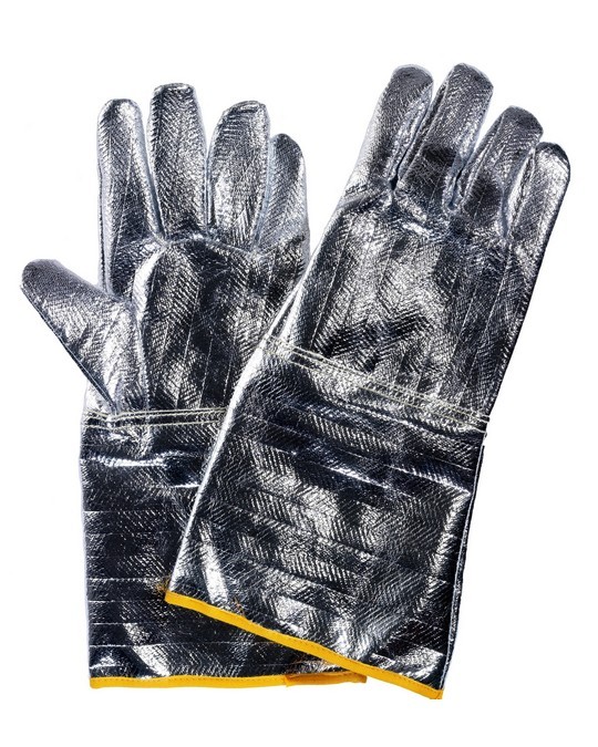 FR107 - Guanti in fibra aramadica alluminizzata cm. 38