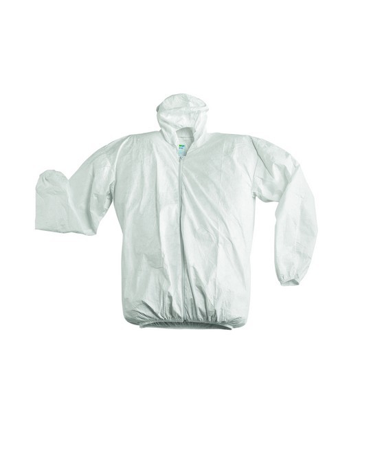 TYVEK - Giubbetto usa e getta bianco in polietilene microforato ge. 41 CE I - immagine 2