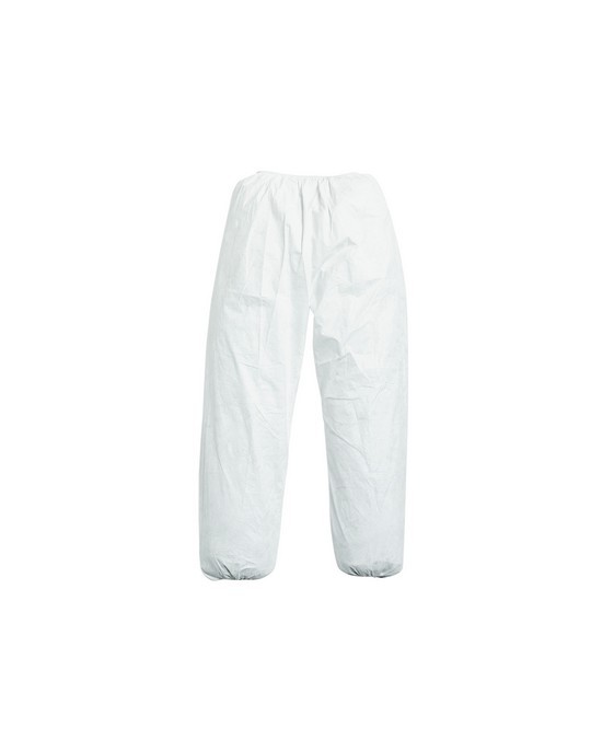 Tyvek - Pantaloni usa e getta bianchi in polietilene microforato ge. 41 CE I - immagine 2