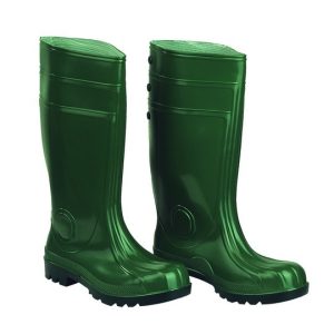 Stivale da lavoro verde in PVC con puntale in acciaio CE: EN ISO 20345:2012  S5 SRC