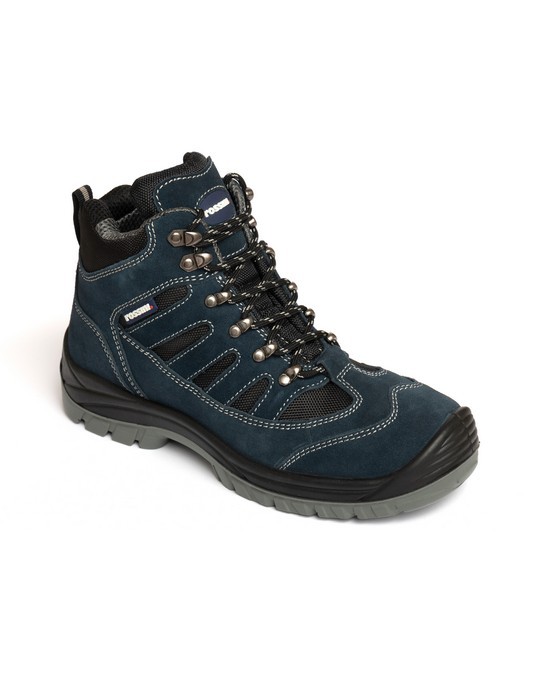 TOLEDO - Scarpa Alta scamosciata blu con inserti Nylon Bidensita scarpe antinfortunistiche S1 P