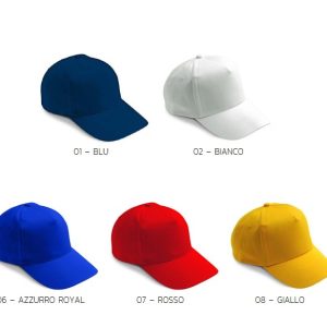 Cappello Baseball con visiera e chiusura con velcro